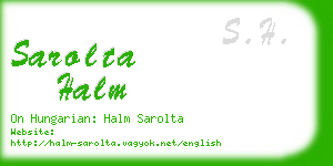 sarolta halm business card